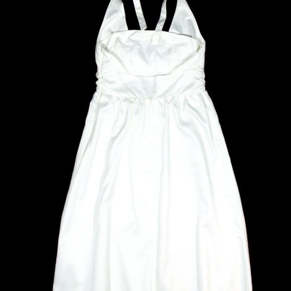 Simple White Wedding Dress Rehearsal Dress - Picture 7 of 9
